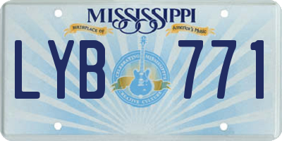MS license plate LYB771
