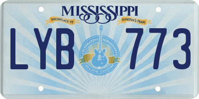 MS license plate LYB773