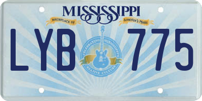 MS license plate LYB775
