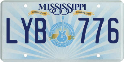 MS license plate LYB776