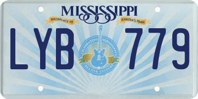 MS license plate LYB779