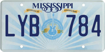MS license plate LYB784