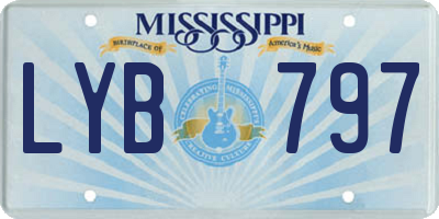 MS license plate LYB797
