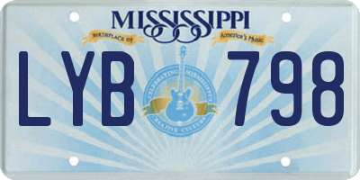 MS license plate LYB798