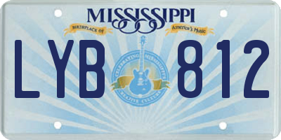 MS license plate LYB812