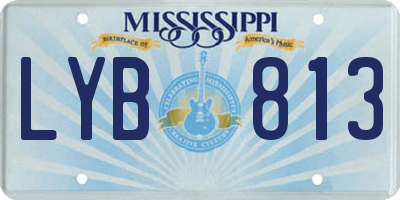 MS license plate LYB813