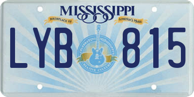 MS license plate LYB815