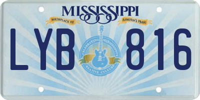 MS license plate LYB816