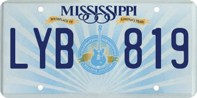 MS license plate LYB819