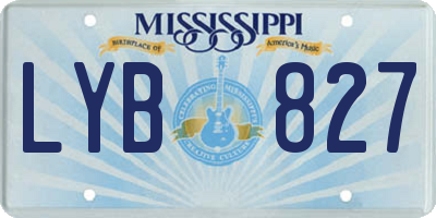 MS license plate LYB827