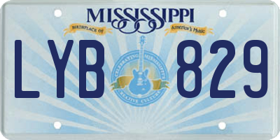MS license plate LYB829