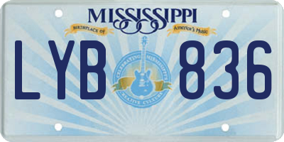 MS license plate LYB836
