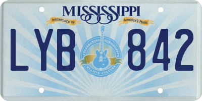 MS license plate LYB842