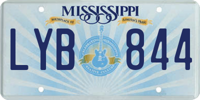 MS license plate LYB844