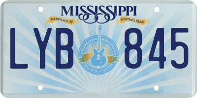 MS license plate LYB845
