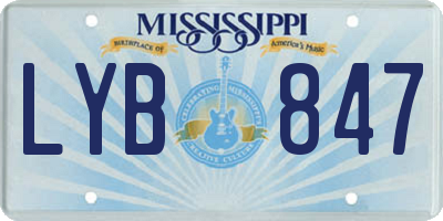 MS license plate LYB847