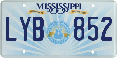MS license plate LYB852