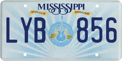 MS license plate LYB856