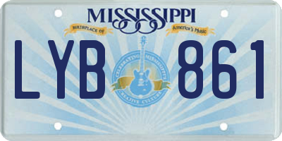 MS license plate LYB861