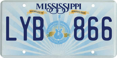 MS license plate LYB866