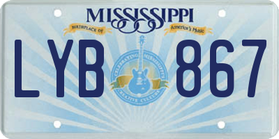 MS license plate LYB867