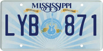 MS license plate LYB871