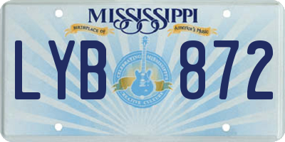 MS license plate LYB872
