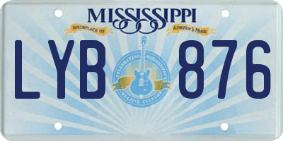 MS license plate LYB876