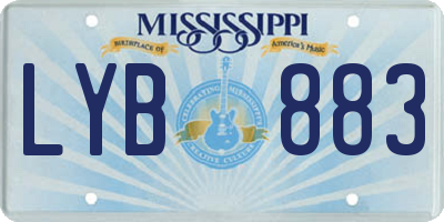 MS license plate LYB883