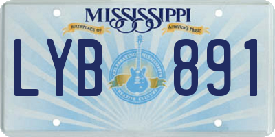 MS license plate LYB891