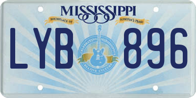 MS license plate LYB896