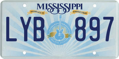 MS license plate LYB897