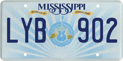 MS license plate LYB902
