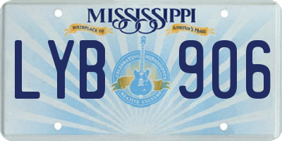 MS license plate LYB906