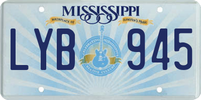 MS license plate LYB945