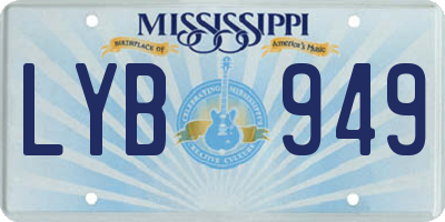 MS license plate LYB949
