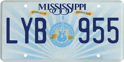 MS license plate LYB955