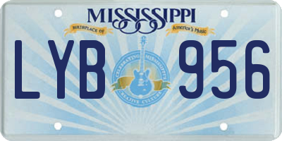 MS license plate LYB956