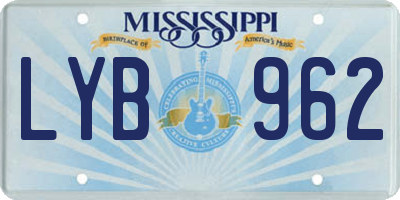 MS license plate LYB962