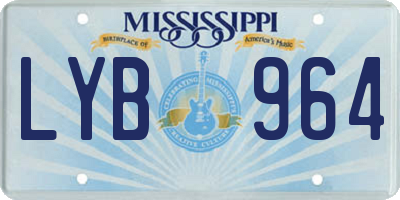 MS license plate LYB964