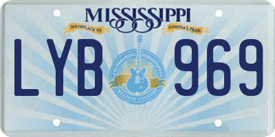 MS license plate LYB969