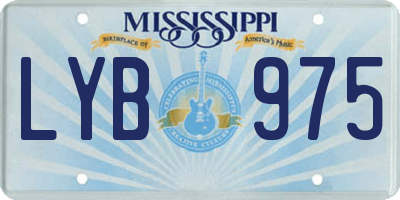 MS license plate LYB975
