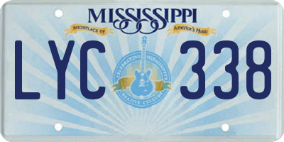 MS license plate LYC338