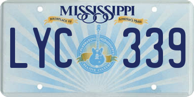 MS license plate LYC339