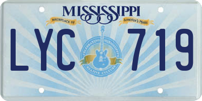 MS license plate LYC719