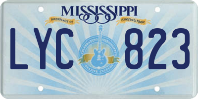 MS license plate LYC823