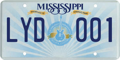 MS license plate LYD001