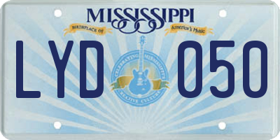 MS license plate LYD050