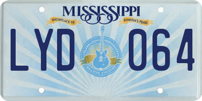 MS license plate LYD064