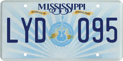 MS license plate LYD095